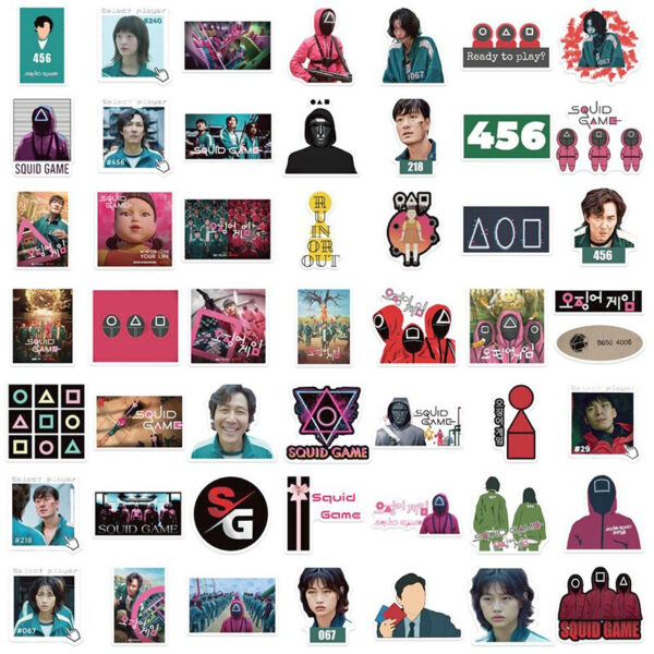 Squid Game 50er Pack Aufkleber Sticker – Bild 5